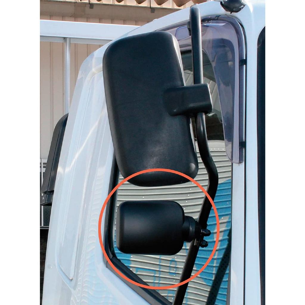 Side 1 108 x Fits Truck Reduces Blind Spots pa-man Mirror, Flat, Black, Piece, 133mm, 20-24mm, Accessories, Auxiliary, Square, Rectangular,