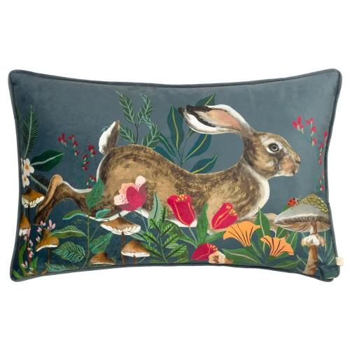 Wylder Nature Wild Gardens Velvet Hare Cushion Cover
