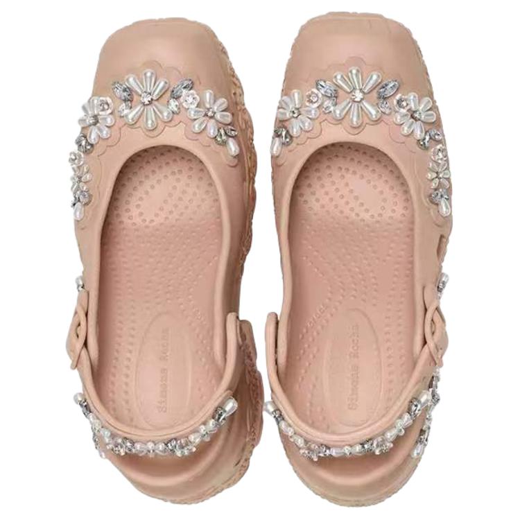 Simone Rocha X Crocs  Ballerina Platform Pink Caramel Women Sneakers 211079-7AF