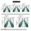 2pcs  2D plane printing Curtain Popular Majestic Peacocks Versatile Polyester Fabric (without rod) Versatile All for Living Room