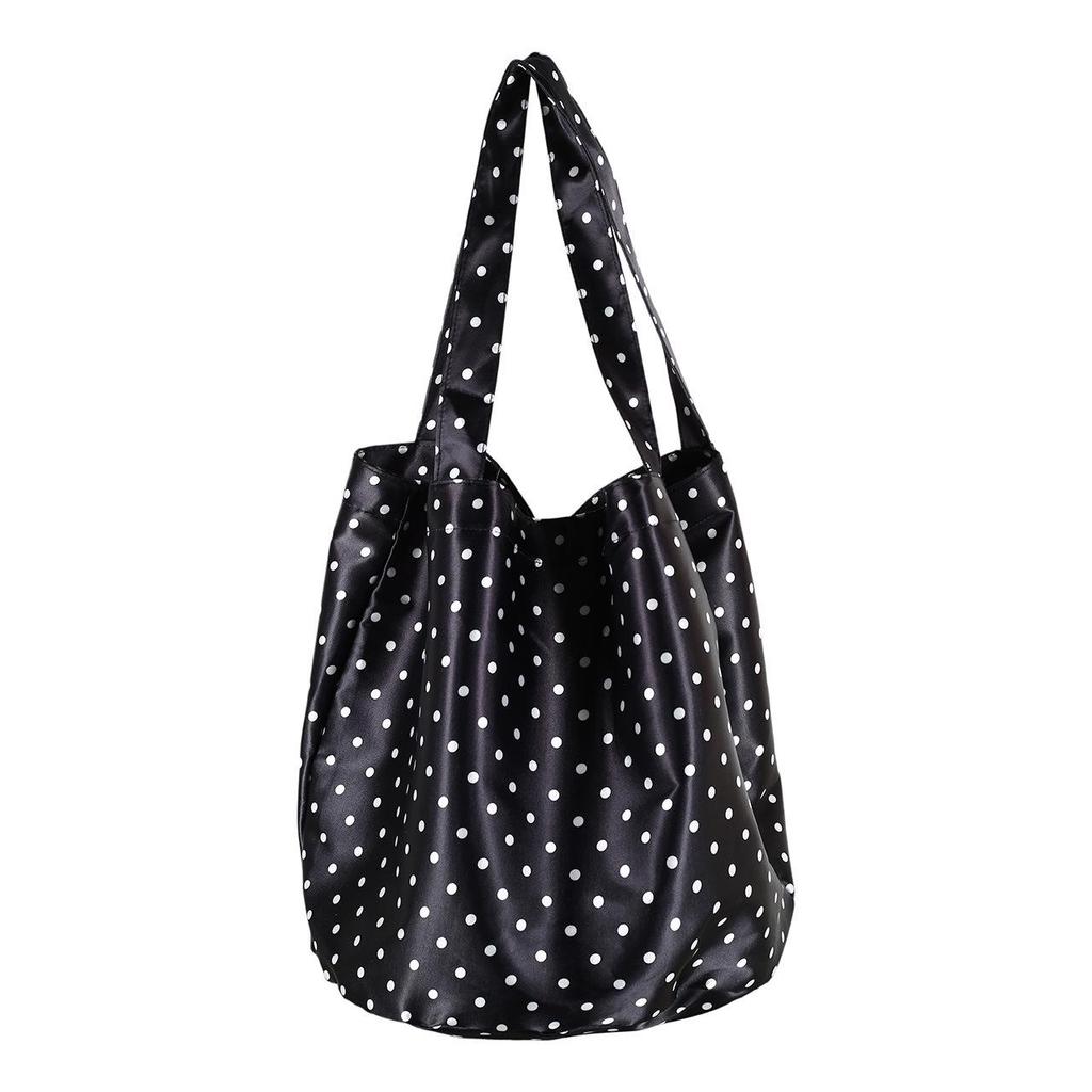 Korean Style Polka Dot Nylon Tote Bag - Fashionable Casual Handbag with Large Capacity for Women