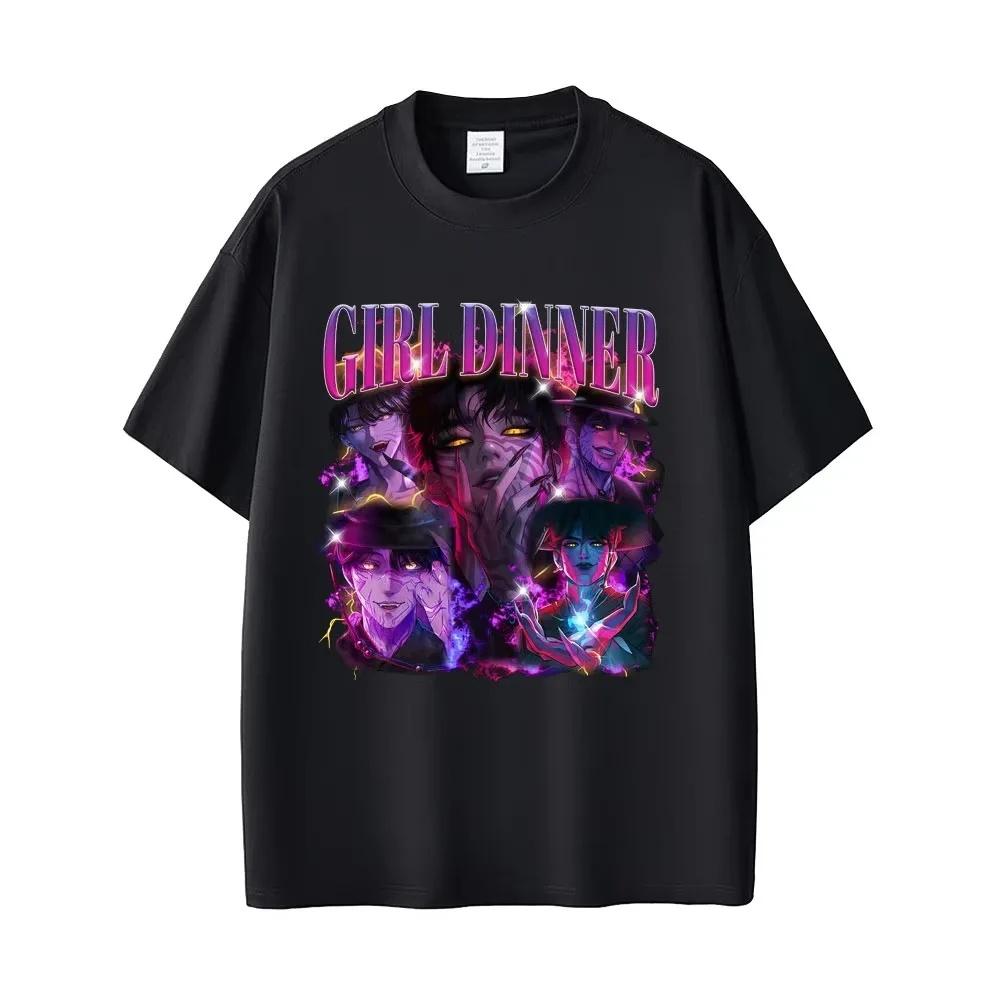 LUXEON Loose Fit Crew Neck Short Sleeve T-Shirt Casual Comfortable Polyester K Pop Demon Hunters Hunter of Demons Round Neck Top
