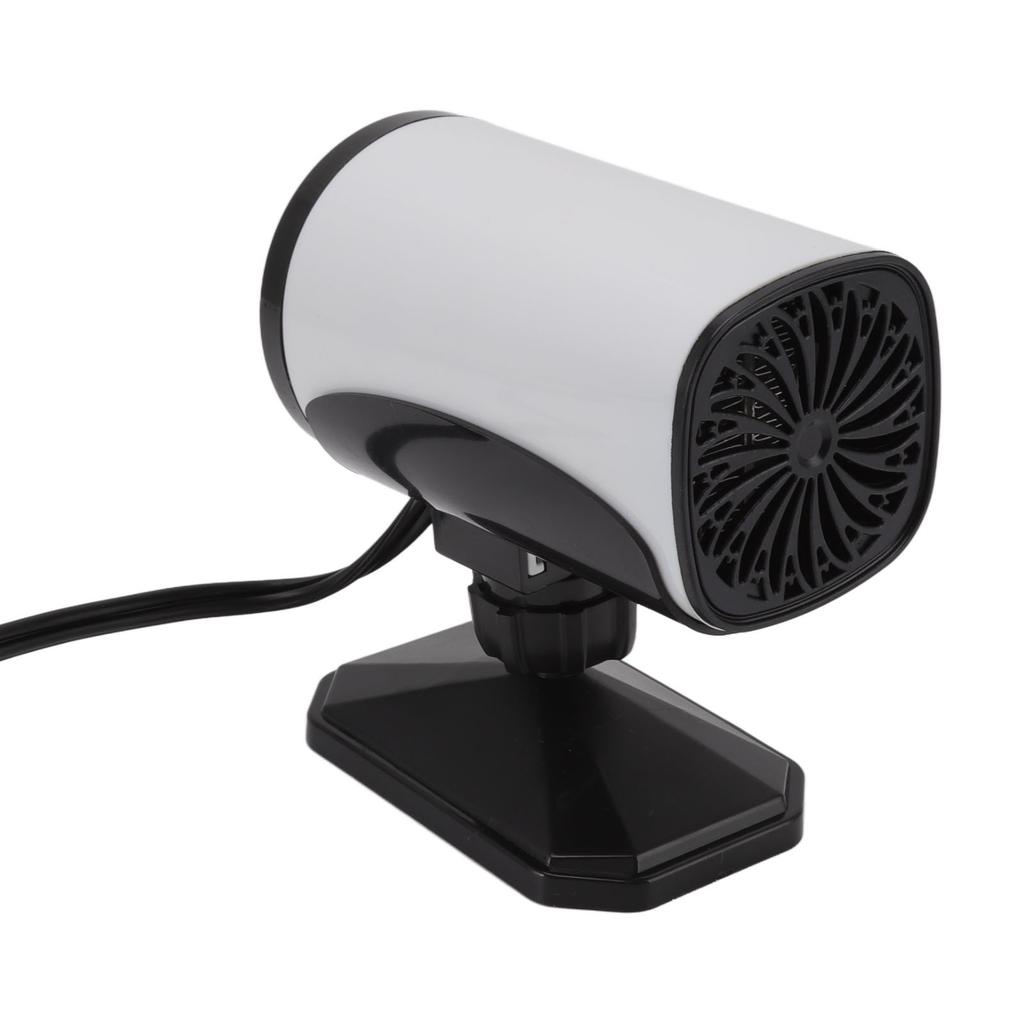 2 Gear Black Car Heater Cooler Dual Use Fast Heating Cooling Car Windshield Defroster 150W 24V White