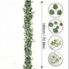 Artificial Eucalyptus Leaves Greenery Garland Faux Plant Spring Vines with White Flower Berries for Wedding Home Party Decor
