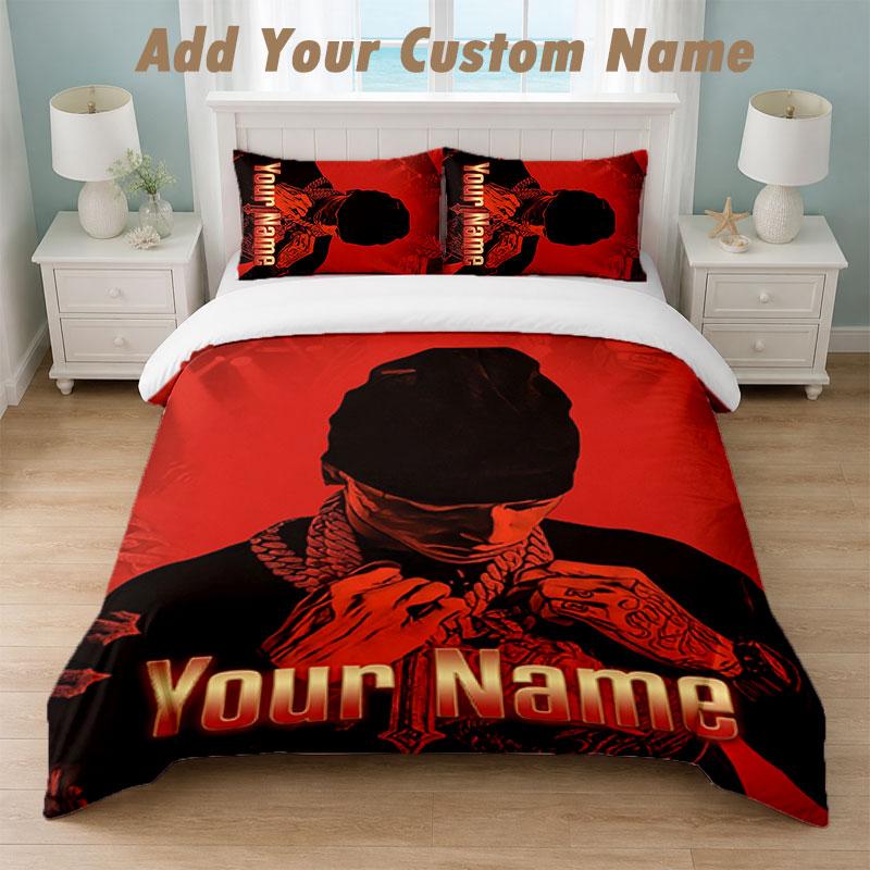 Bedding Set 1 Duvet Cover 2 Pillowcases Central Cee Print Soft Bed Linen Bedroom Decor