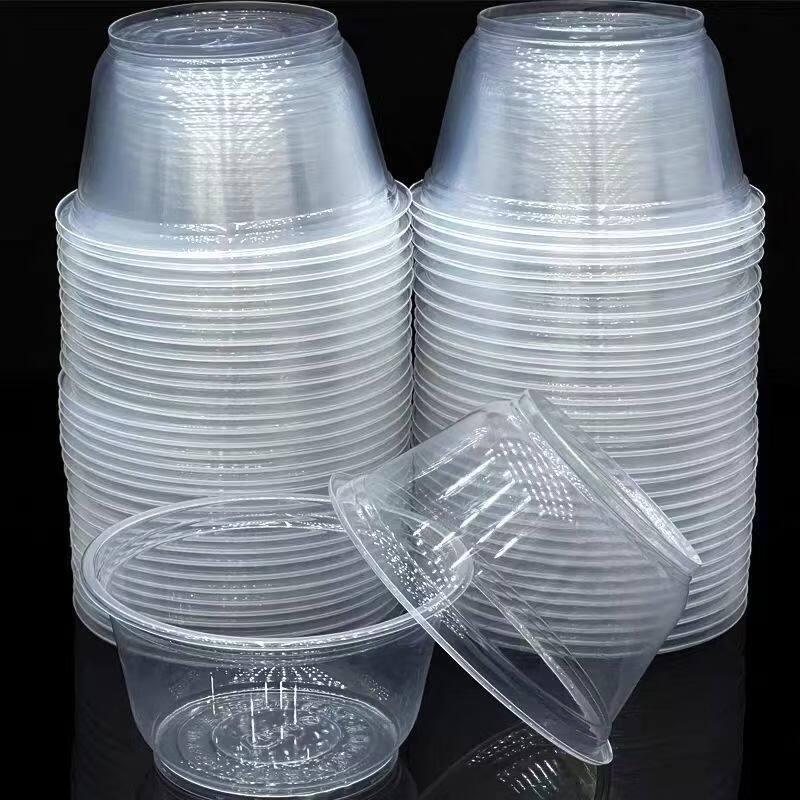 ZISIZ Disposable Plastic Takeaway Bowls with Lids