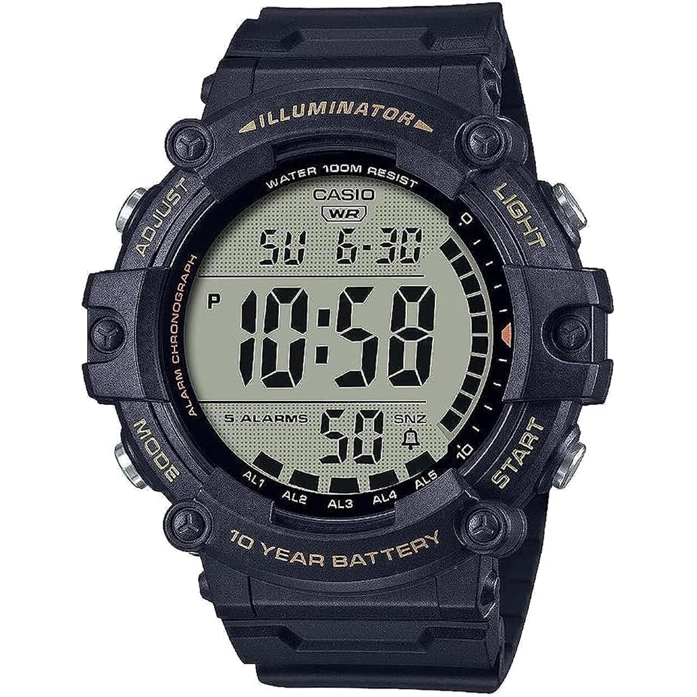 Casio Men s AE-1500WHX-1AVCF Quartz Sport Watch Black Resin Strap 24mm