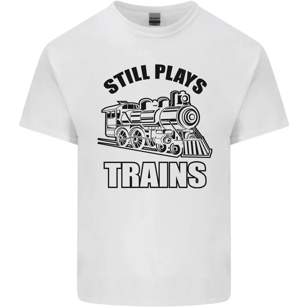Still Plays With Trains Spotter Spotting Kids T-Shirt Childrens