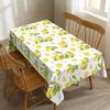 Summer Lemon Fruit Themed Tablecloth for Table Decor Washable Yellow Lemons Green Leaves Kitchen Dining Table Cloth Party Decor