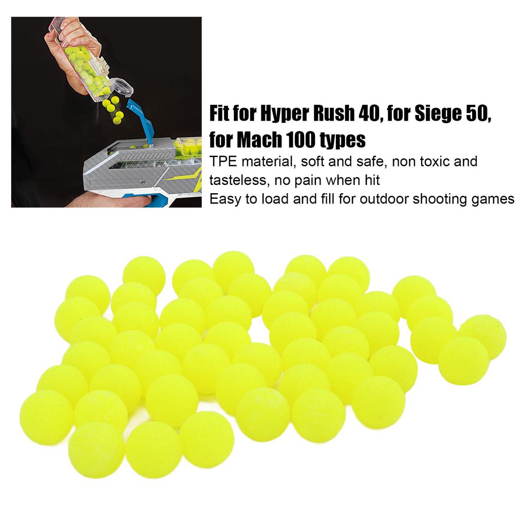50 Stück TPE Runde Nachfüllung 1,45 cm Outdoor Schießkugelspiel Spielzeugzubehör für Hyper Rush 40