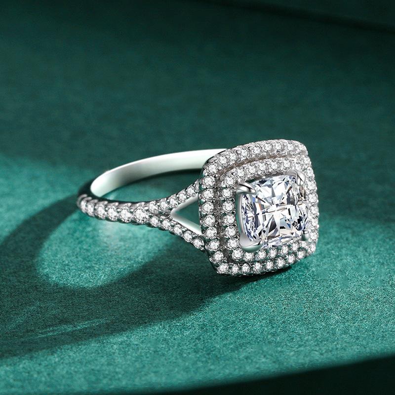 Tancise Classic 925 Sterling Silver Zircon Ring Ladies Jewelry Promesse de mariage Cadeau de fête