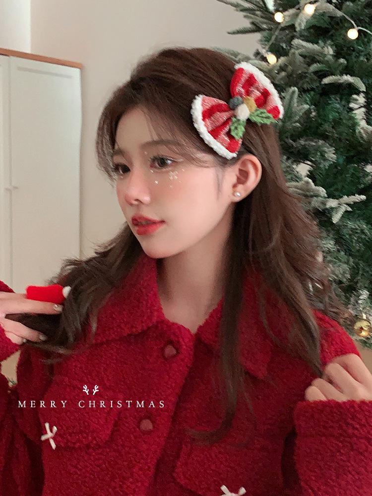 Women's Christmas Headband Plush Hat Hair Accessories for Photos