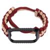 Paracord Watch Band Watch Protector Case 2 In 1 Compatible for Redmi Band 2 Smartwatch Red Golden