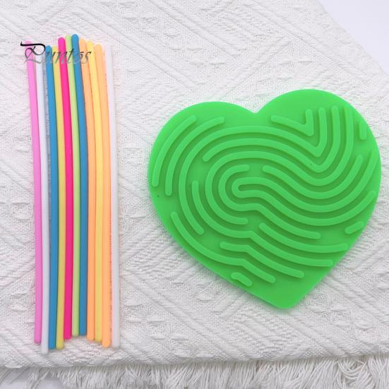 Sensory Activity Board Calming Stress Relief Colorful Silicone Stick Fidget Toy Fine Motor Skill Development Educational Busy Board Game Kids Adults