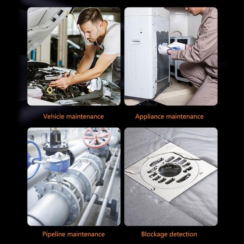 Waterproof Flexible Probe Inspection Camera for Car Maintenance Home Repair Challenging Environment with Real Time Video