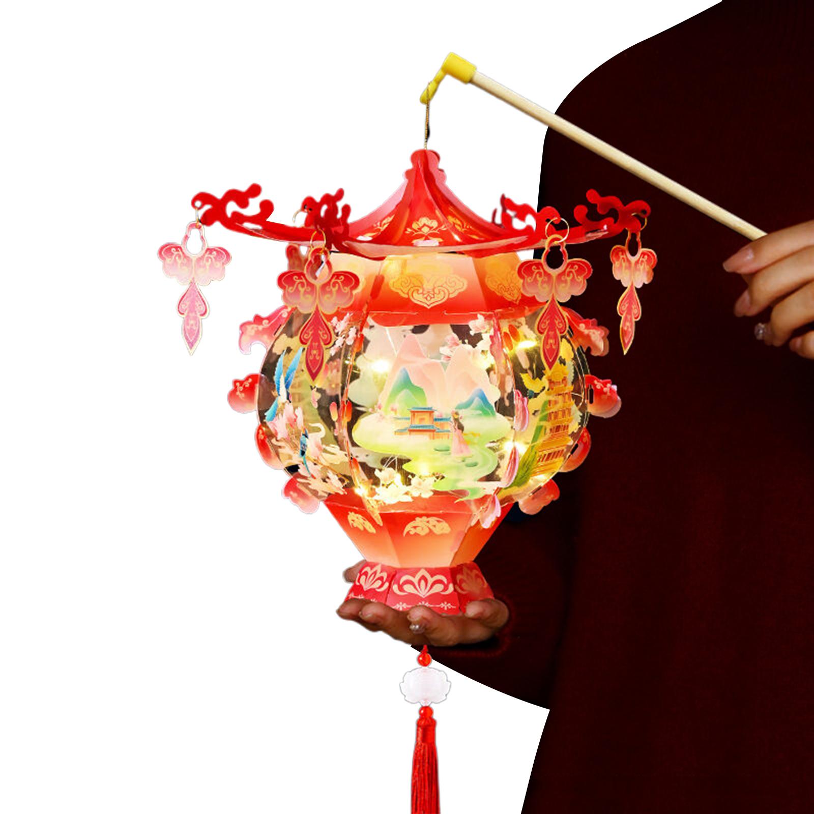 

Ancient Styles Lantern Set New Year Lantern Craft Set Handmade Lantern Making Set for Traditional New Year Festivals червоний