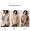 Women's Loose V-Neck Cashmere Sweater - Autumn/Winter 2024 Retro Korean Style Knitwear