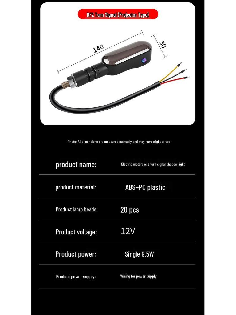 Motorcycle LED Sequential Turn Signal & Taillight for Electric Scooters
