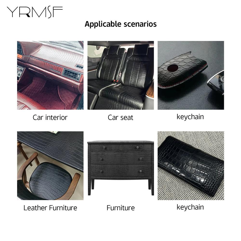50x137cm Krokodiltextur Kunstlederstoff Selbstklebende Lederreparaturflicken für Sofa Sitz Tisch Stuhl Tasche Schuhe Bett Zuhause