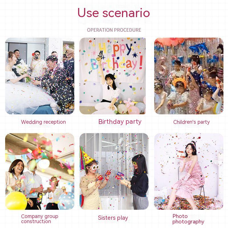 20/50PCS Inflatable Firework Gun Festival Birthday New Year Atmosphere Toy  Children Fun Party Supplies