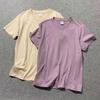 Milk Blue Comfortable Cotton T-shirt Women's Summer New Casual Front Shoulder Short-sleeved Korean Version Loose and Thin Top