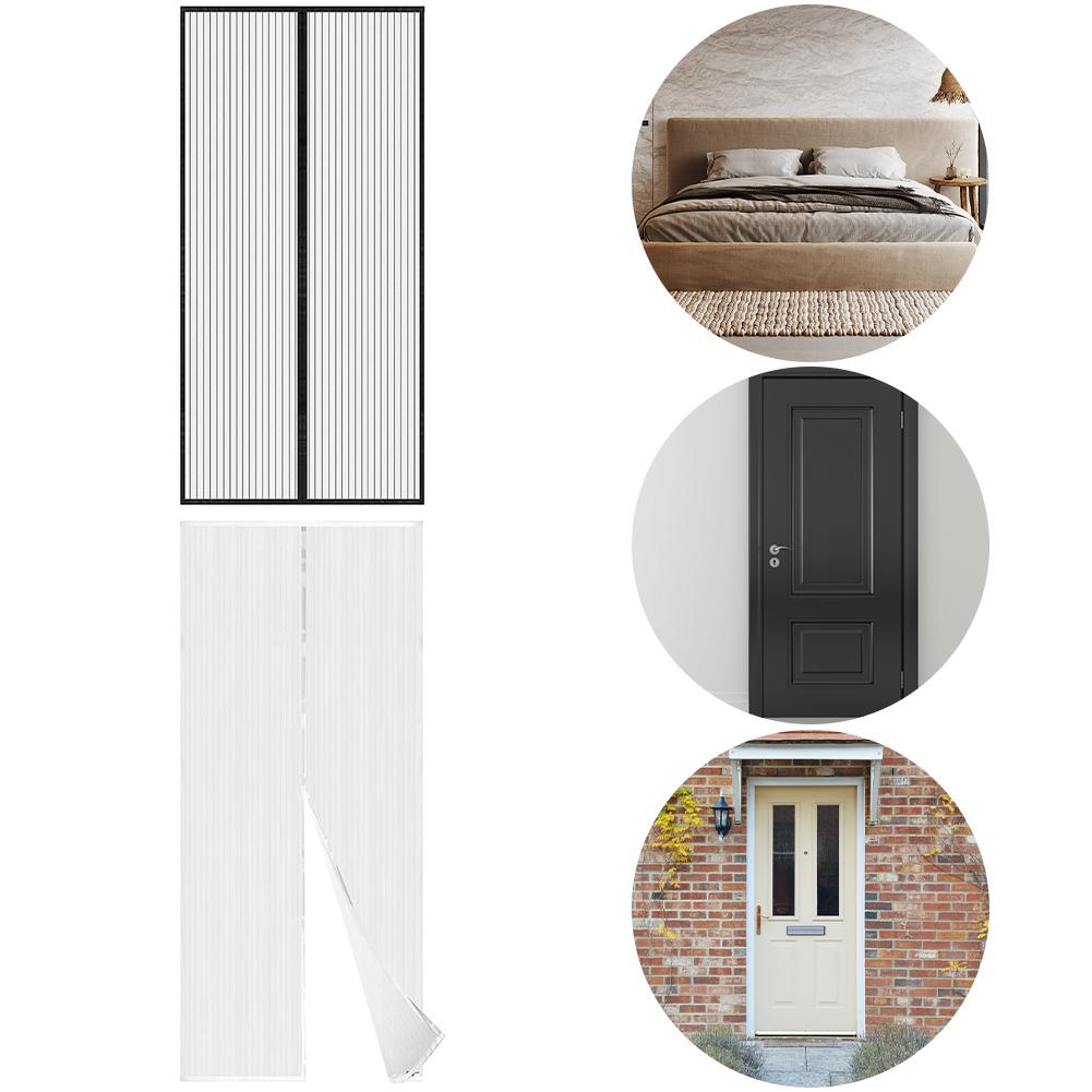 100x210CM Magnetic Screen Door Curtain Automatic Closing Anti-Mosquito Net Fly Insect Screen Mesh for Kitchen Indoor Living Room