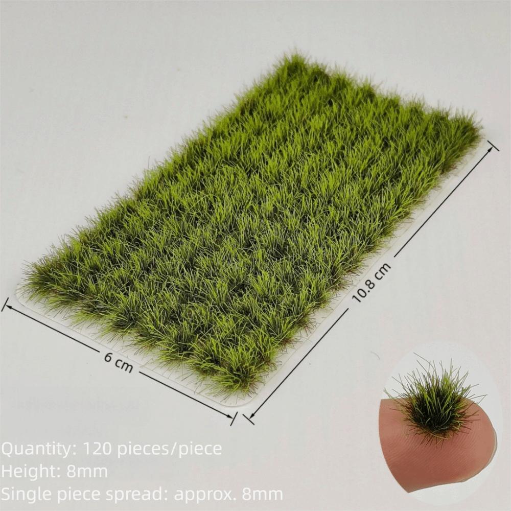 Grass Tufts 120PCS Multicolor 8mm Self Adhesive Miniature Model Sand Table Wargame Landscape DIY Scene Making Model Accessories