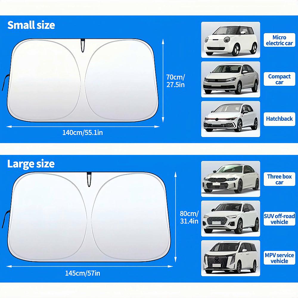 Car Window Sunshade Cover Sun Shade Windshield Visor Protector Windscreen Folding Auto UV Protection Curtain Styling Accessories