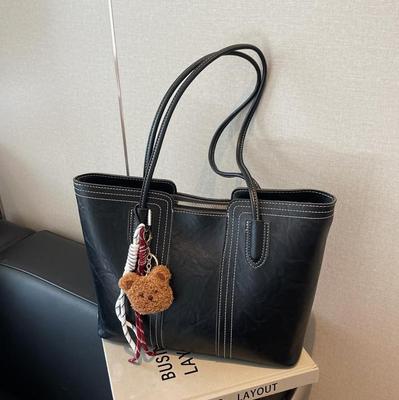 Tote Bag Women's Autumn and Winter New Large-capacity Casual Versatile Shoulder Bag College Students Commuting Armpit Bag