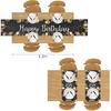 Happy Birthday Table Runner, 72×13In Vintage Black Gold Birthday Table Runner Birthdays Dining Linen Tables Decoration for Men Women Indoor Outdoor