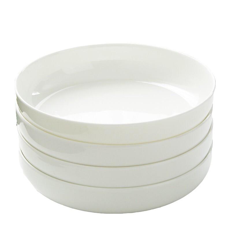 Homeglen Pure White 10-Inch Deep Plates