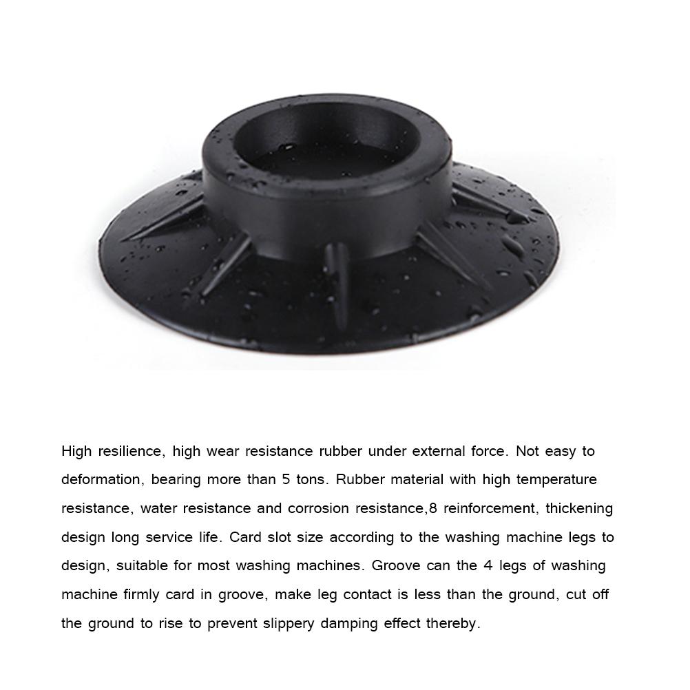 4PCS Washer Dryer Stabilizer Pads Antivibration and Anti Walk Pads Washing Machine Mats