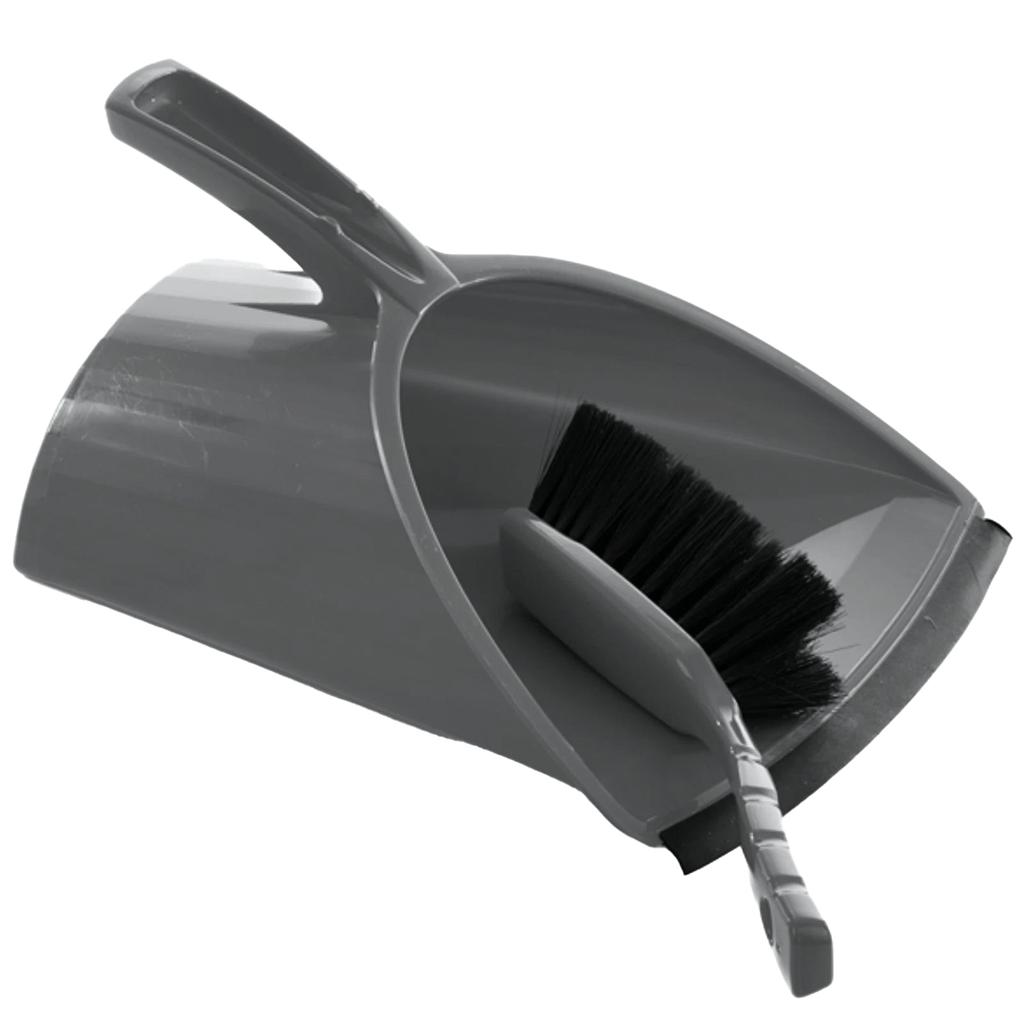 Buffalo Heavy Duty Scoop Plastic Dustpan & Brush Set