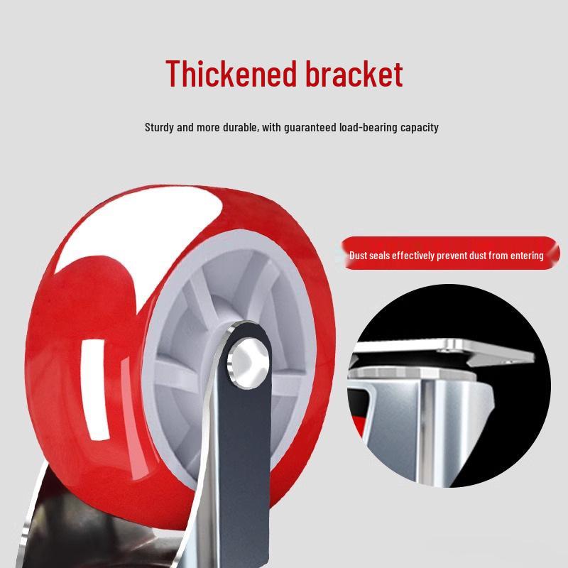 1-3 Inch Universal Load-Bearing Directional Brake Silent Cart Wheel Caster