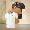 Men’s 3pcs Colour-blocked, Piped Collar Polo Shirt – Breathable Pearl-weave Fabric, Casual Short-sleeved Golf Top