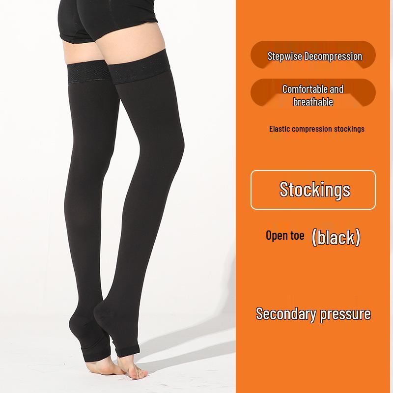 Non-Slip Over-the-Knee Compression Sports Stockings with Silicone Grip