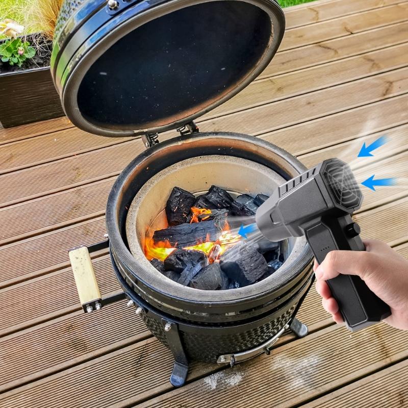 Cordless Blower 50000RPM Air Duster with Interchangeable Nozzles Light Weight Dust Blower for Outdoor Snow Use