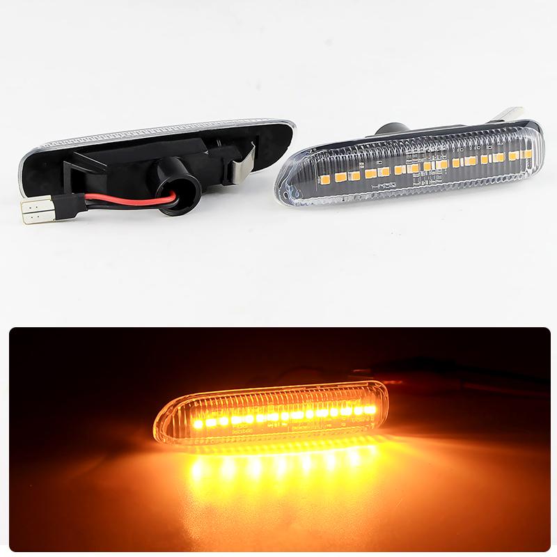 

2pcs 12V Amber LED Side Marker Turn Signals Light For BMW 3 Series E46 1997-2001 Sedan/Coupe/Wagon/Convertible Side Fender Lamp