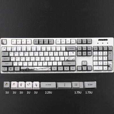 113 dla Key Ink Landscape Keycap OEM PBT 5-Surfaces Dye Klawiatura mechaniczna Klawiatura