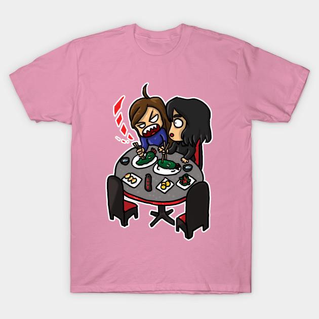 T Shirt Women Bonding With Chopsticks Harajuku Print Kawaii Tshirt Summer Short Sleeve Female T-Shirt Top Tee