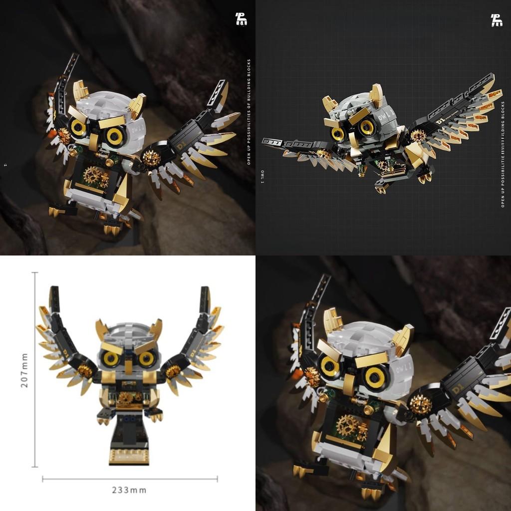 Owl Style Steampunk Plastic Assembly Building Block With Abs Plastic For Kid
