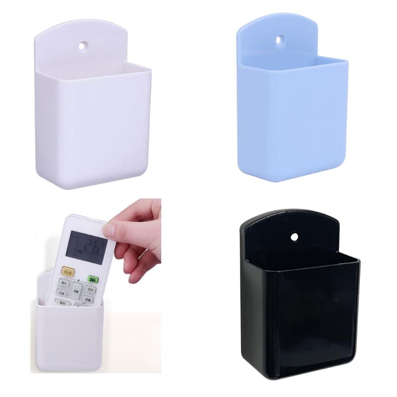Self-Adhesive Wall Mount Remote Control Holder Multifunctional Pencil Organiser Holder Makeup Brushes Holder for Wall