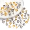 20pcs/lot Stainless Steel Screw Eye Pins Bail Top Drilled Beads End Pendant Charms Connectors For DIY Jewelry Making Accessories
