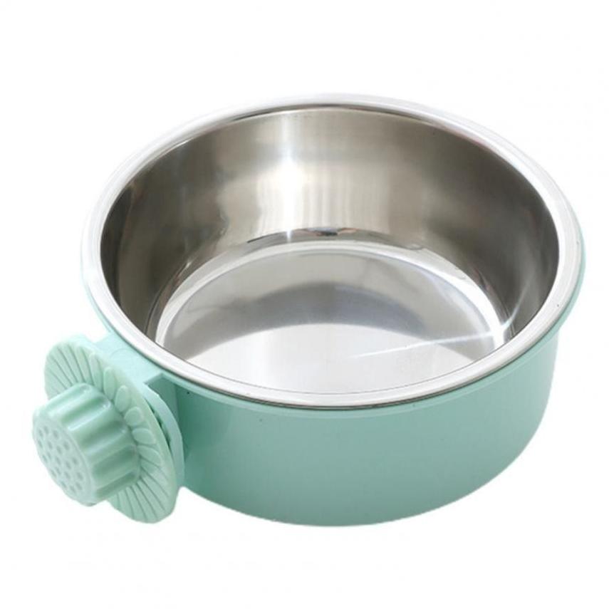 3 Colors Pet Cage Bowl 2-in-1 Pet Feeding Tool Portable Cat Dog Food Dispenser  Rabbit