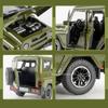 1:18 Russia UAZ Hunter Travelers Alloy Model Diecast Toys Cars Doors Opened Sound Light Pull Back Vehices Gifts Decorative Items
