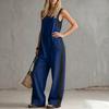 ZANZEA Womens Casual Round Neck Sleeveless Loose Long Jumpsuits