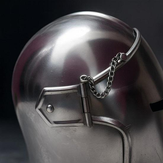 Handmade Steel Knight Helmet Crusader Barbuta Armor Cosplay Display