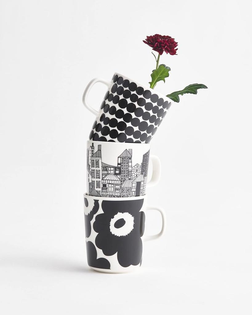 Marimekko Marimekko SIIRTOLAPUUTARHA Mug White X Black 250ml 63297 195 63297 195 [Item]