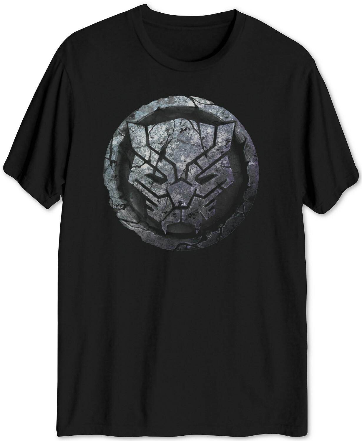 $35 Marvel Men s Black Short-Sleeve Crew-Neck Black Panther Graphic T-Shirt M S разноцветный