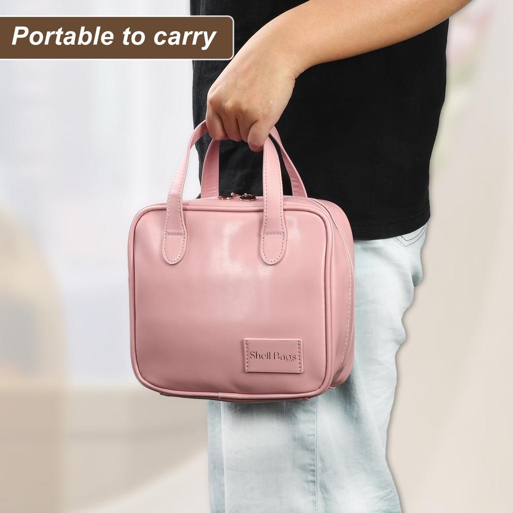 VOCOSTE Makeup Large Perfect for Travel and Business Cherry Blossom Pink Pouch, Capacity, Multifunctional, Trips, 21x7x19cm,